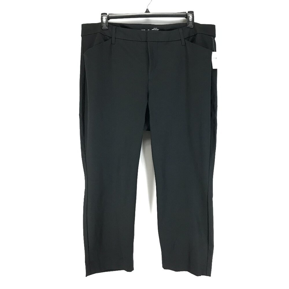NEW Old Navy High Waisted Pixie Straight Pants Women's Plus Size 20 Black Career